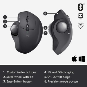 ماوس بی سیم لاجیتک مدل MX ERGO